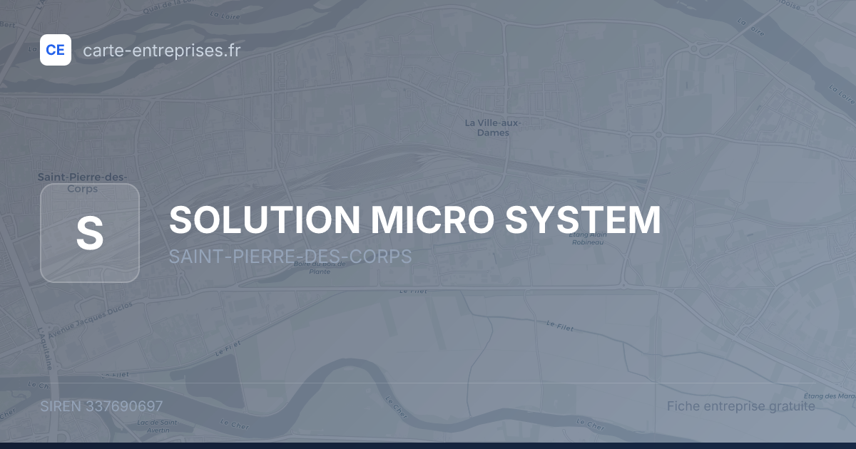 SOLUTION MICRO SYSTEM — 337690697 — fiche entreprise