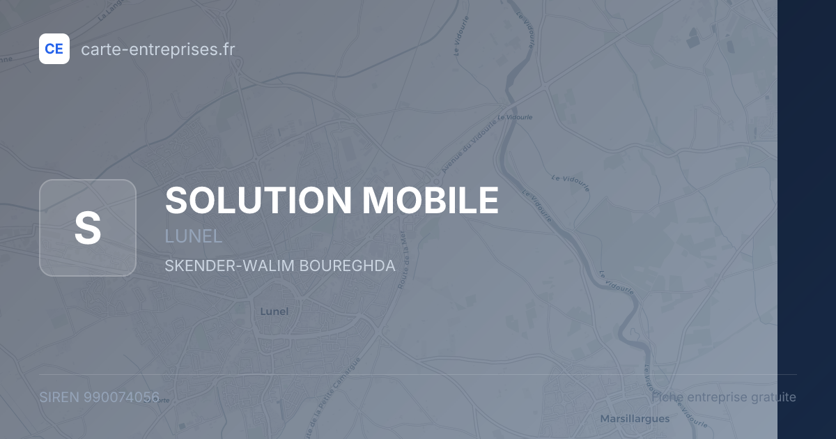 SOLUTION MOBILE — 990074056 — fiche entreprise