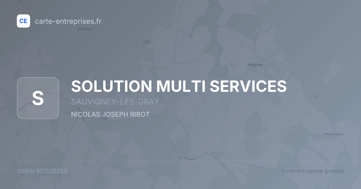 SOLUTION MULTI SERVICES — 921525259 — fiche entreprise