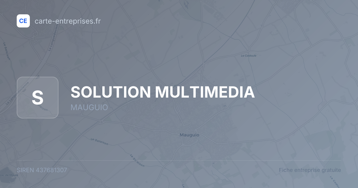 SOLUTION MULTIMEDIA — 437681307 — fiche entreprise