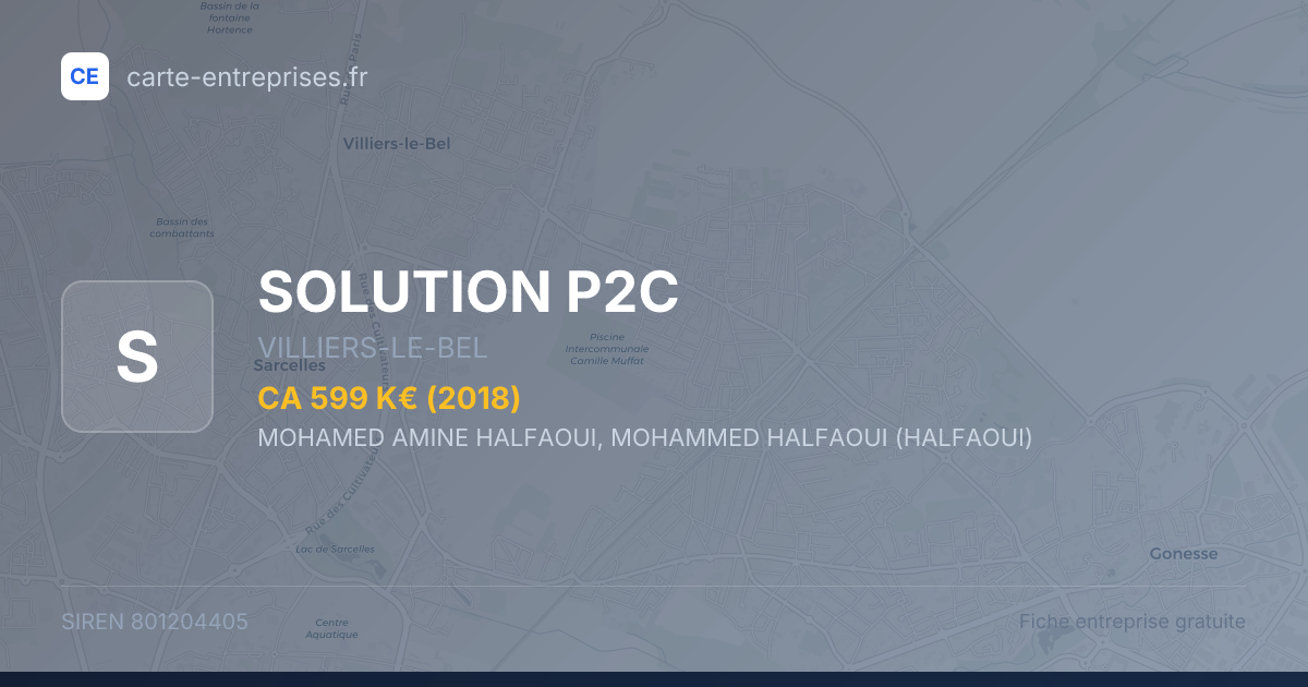 SOLUTION P2C — 801204405 — fiche entreprise