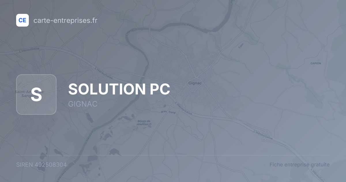 SOLUTION PC — 492508304 — fiche entreprise