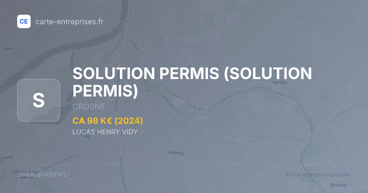 SOLUTION PERMIS — 804997427 — fiche entreprise