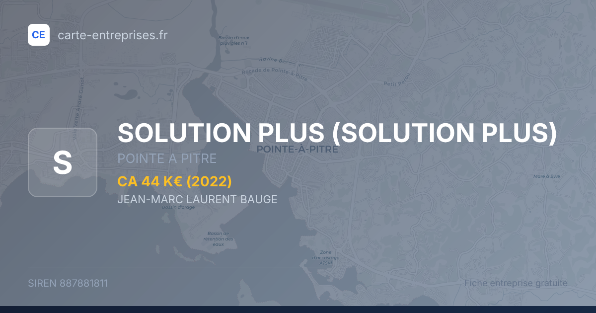 SOLUTION PLUS — 887881811 — fiche entreprise