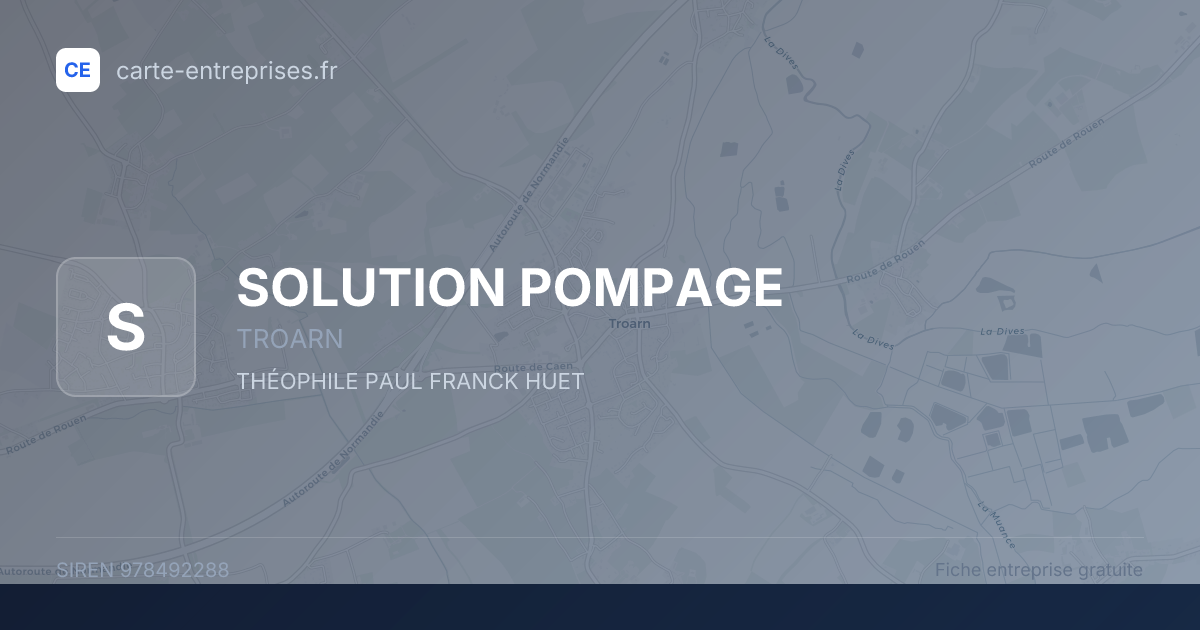 SOLUTION POMPAGE — 978492288 — fiche entreprise
