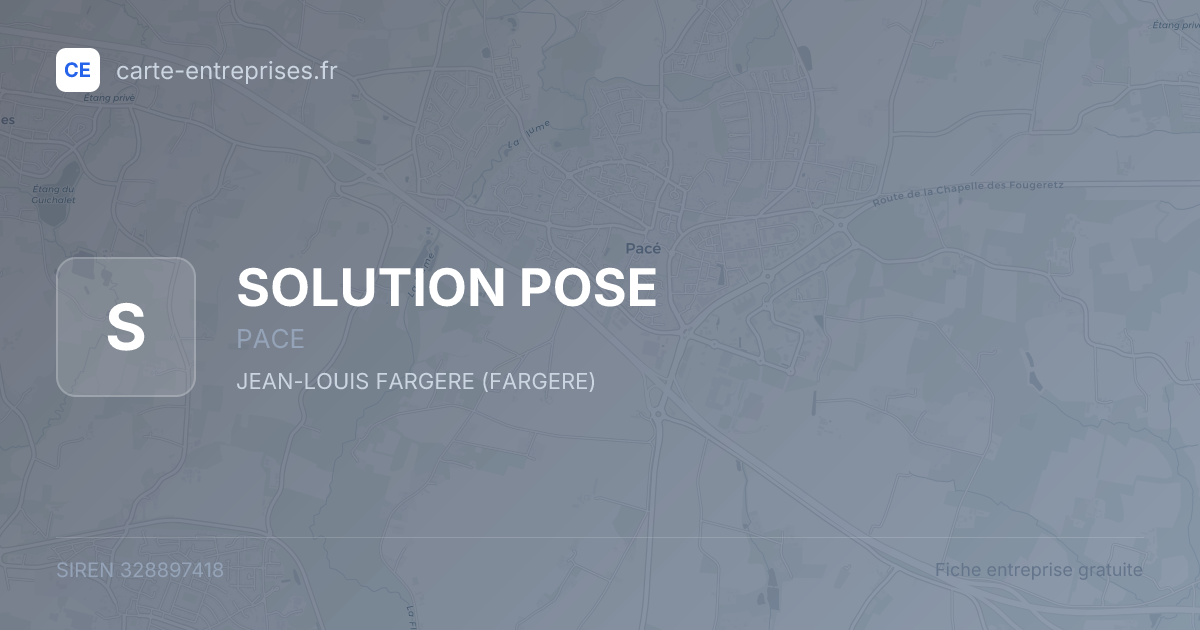 SOLUTION POSE — 328897418 — fiche entreprise