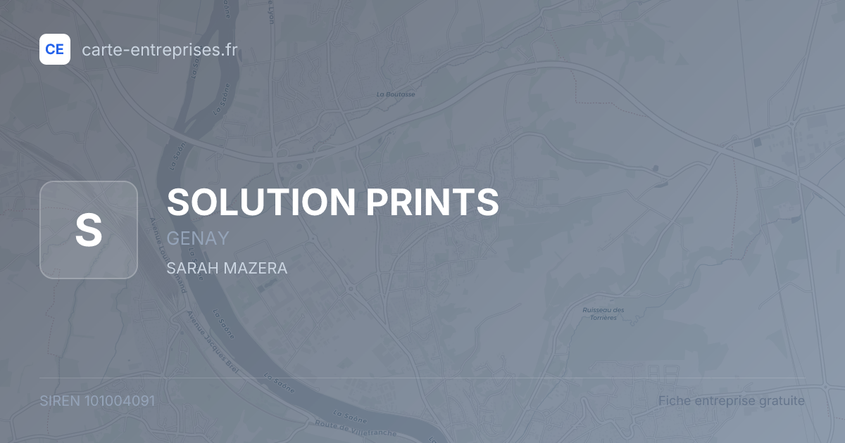 SOLUTION PRINTS — 101004091 — fiche entreprise