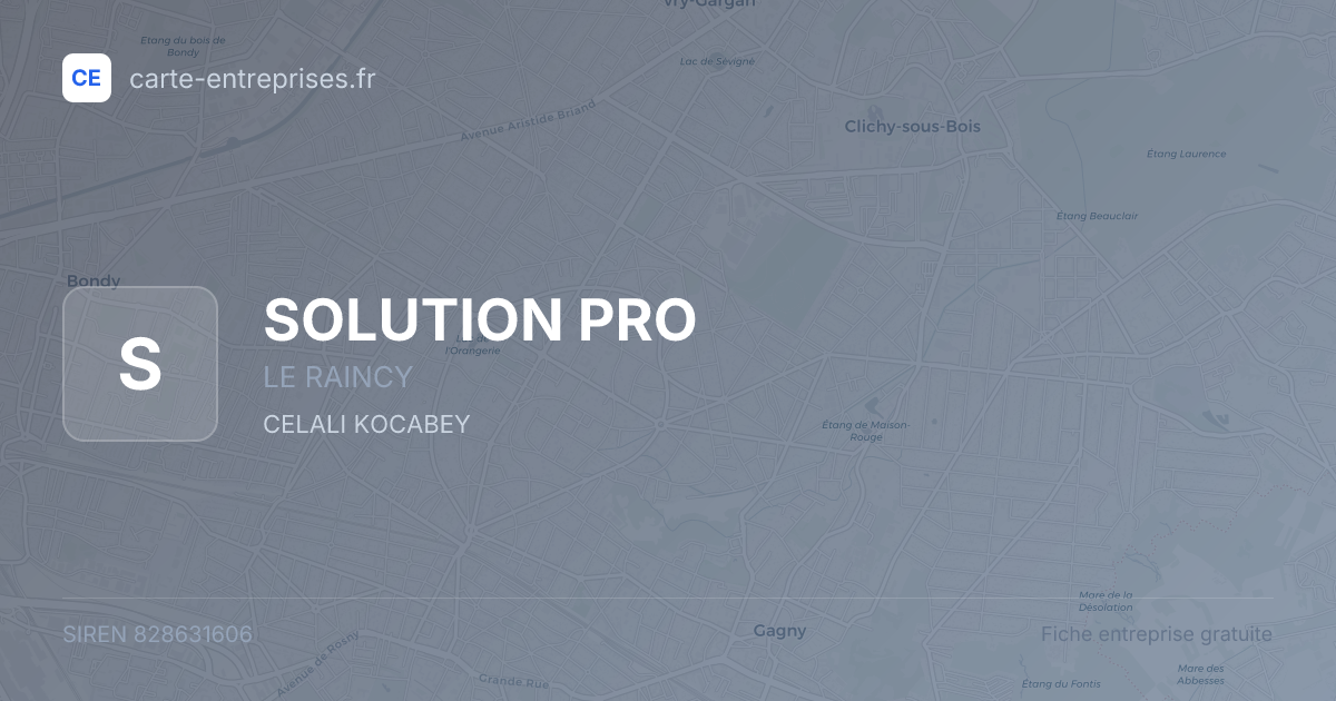SOLUTION PRO — 828631606 — fiche entreprise