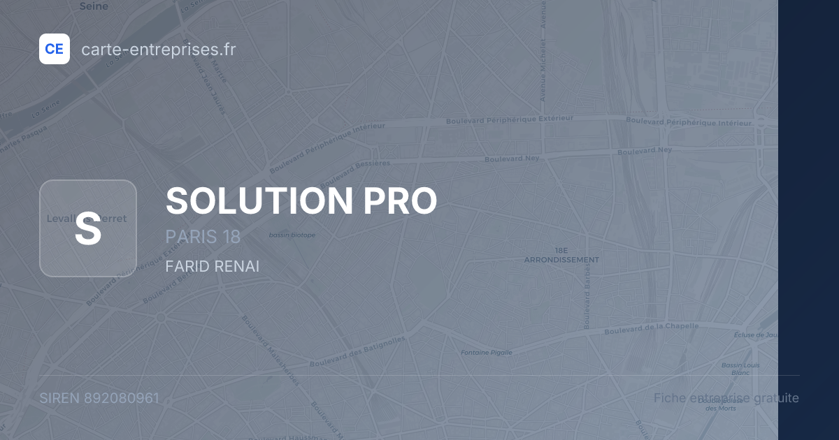 SOLUTION PRO — 892080961 — fiche entreprise