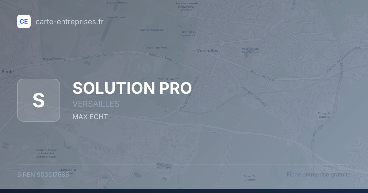 SOLUTION PRO — 903517688 — fiche entreprise