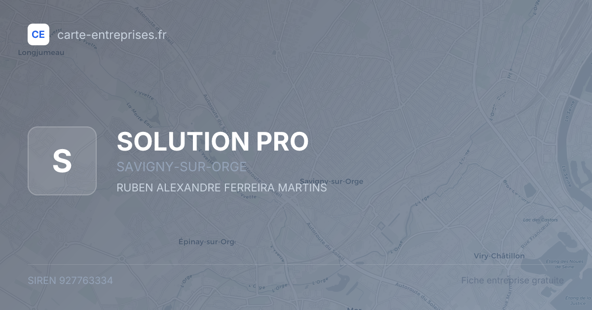 SOLUTION PRO — 927763334 — fiche entreprise