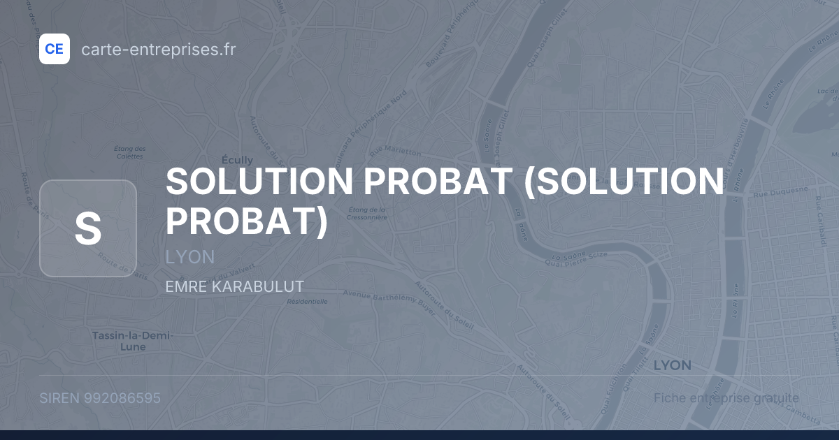 SOLUTION PROBAT — 992086595 — fiche entreprise