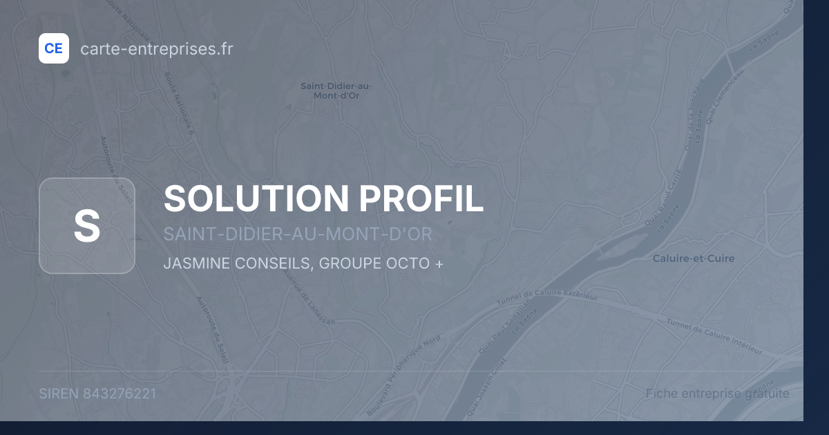 SOLUTION PROFIL — 843276221 — fiche entreprise