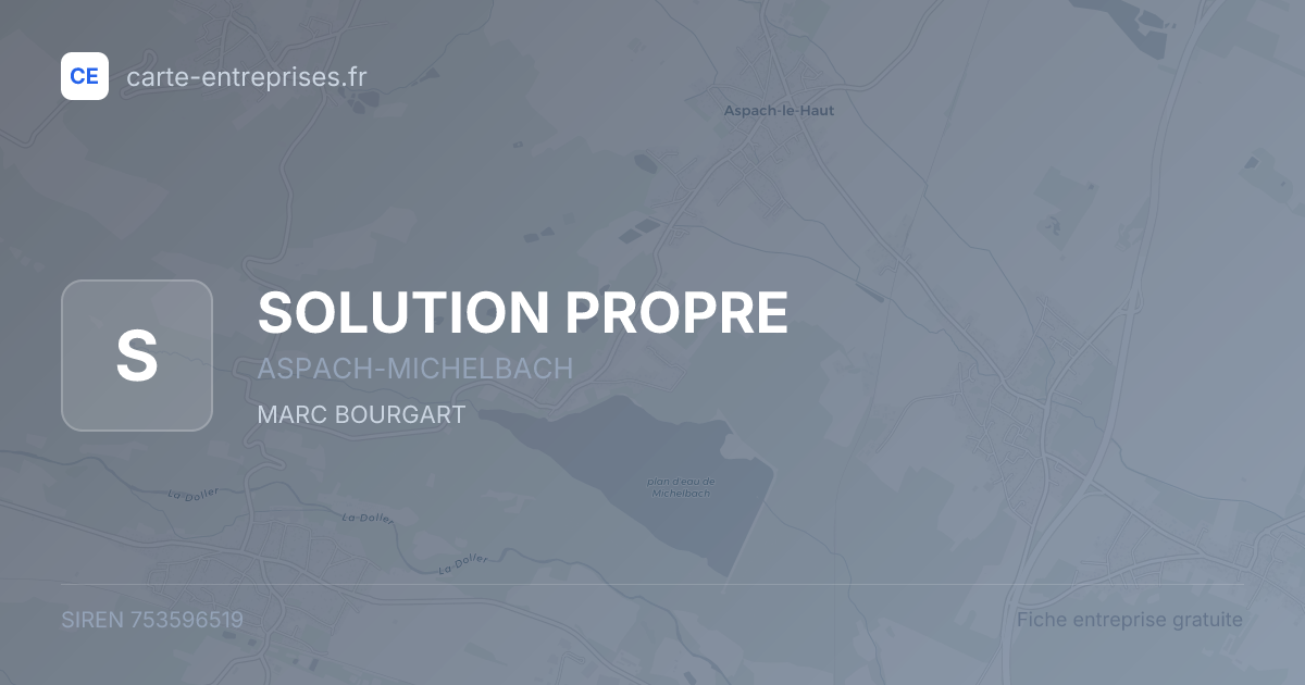 SOLUTION PROPRE — 753596519 — fiche entreprise
