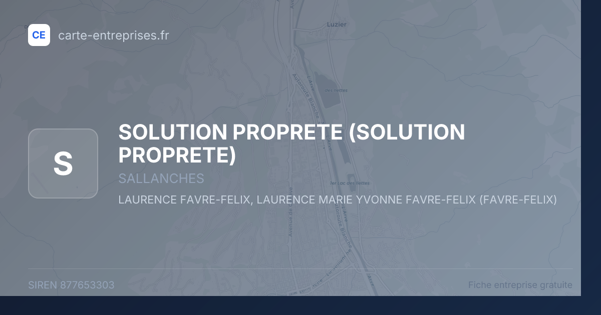 SOLUTION PROPRETE — 877653303 — fiche entreprise