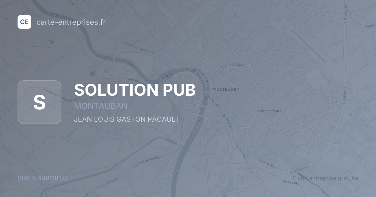 SOLUTION PUB — 448118174 — fiche entreprise