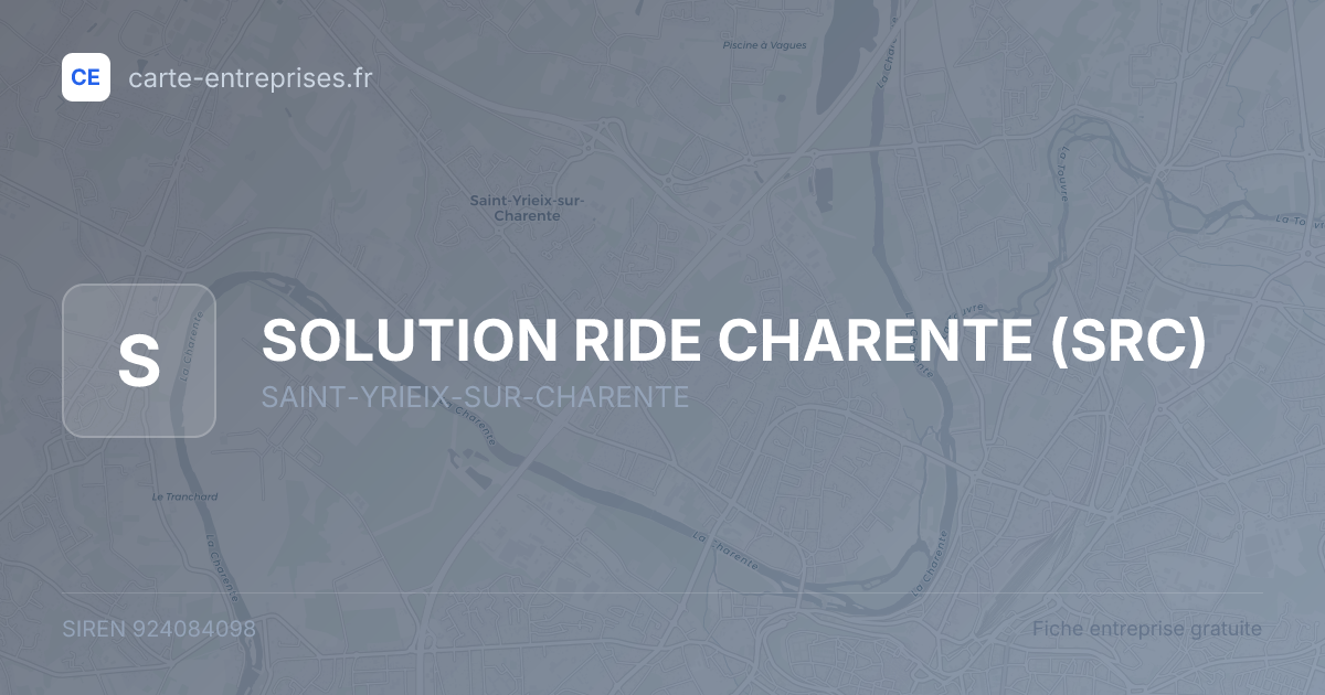 SOLUTION RIDE CHARENTE (SRC) — 924084098 — fiche entreprise
