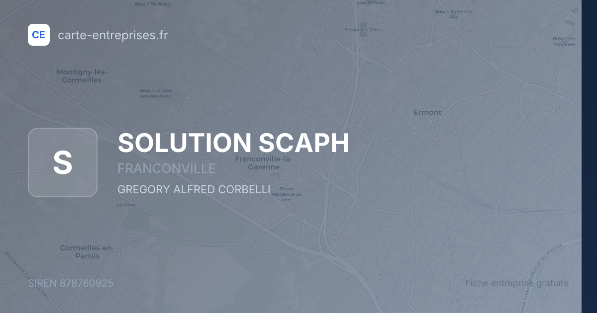 SOLUTION SCAPH — 878760925 — fiche entreprise