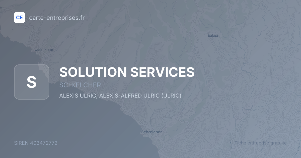SOLUTION SERVICES — 403472772 — fiche entreprise