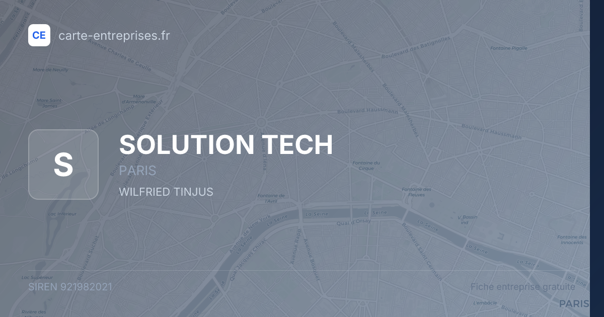 SOLUTION TECH — 921982021 — fiche entreprise