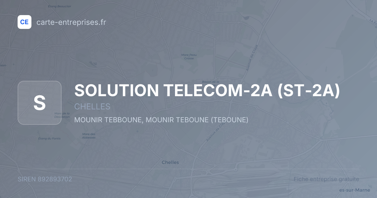 SOLUTION TELECOM-2A (ST-2A) — 892893702 — fiche entreprise