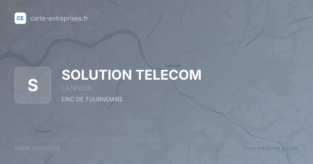 SOLUTION TELECOM — 433403748 — fiche entreprise