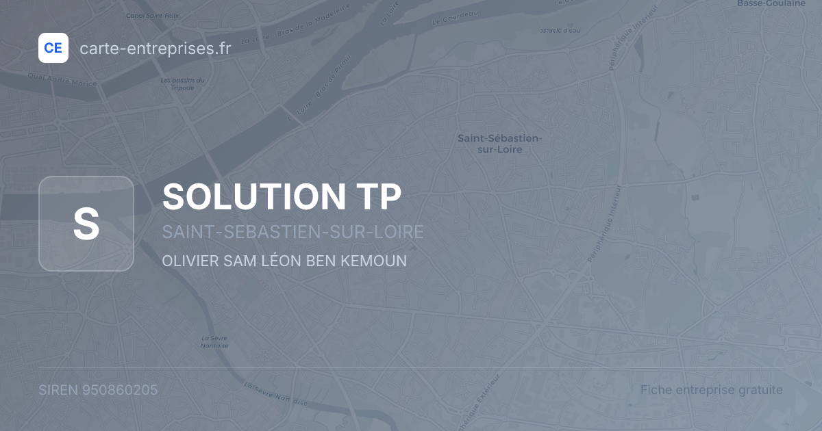SOLUTION TP — 950860205 — fiche entreprise