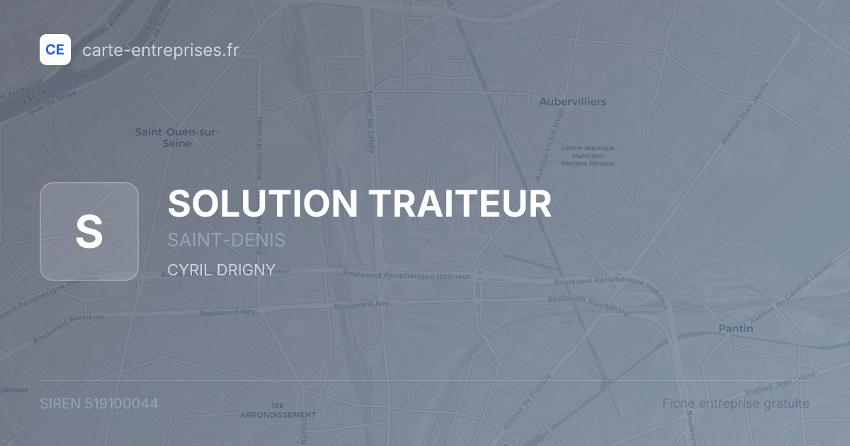 SOLUTION TRAITEUR — 519100044 — fiche entreprise