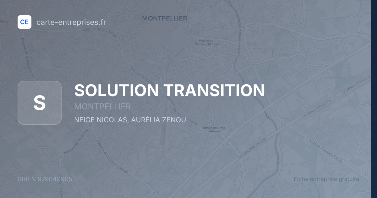 SOLUTION TRANSITION — 979049905 — fiche entreprise
