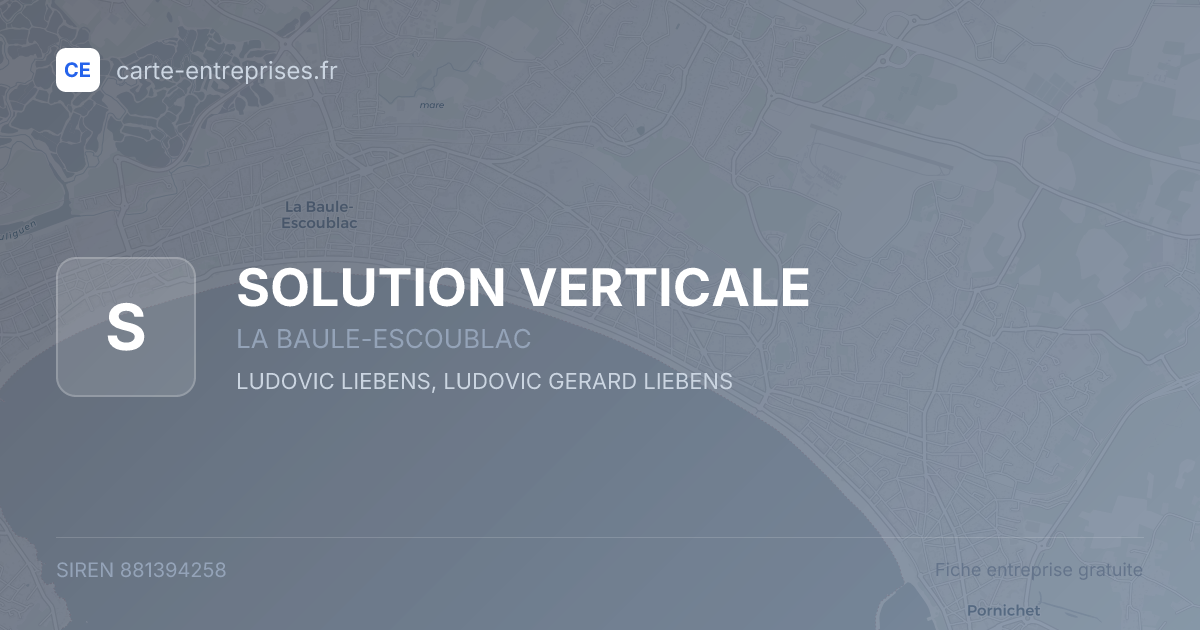 SOLUTION VERTICALE — 881394258 — fiche entreprise