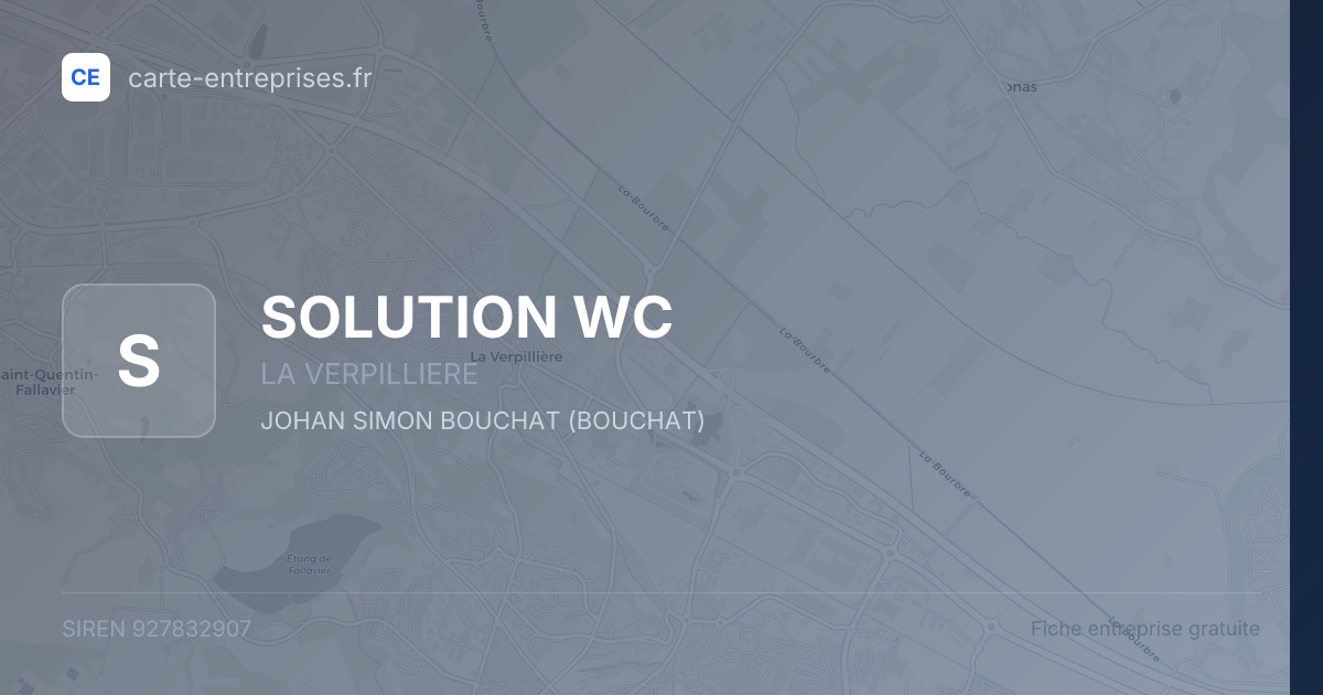 SOLUTION WC — 927832907 — fiche entreprise