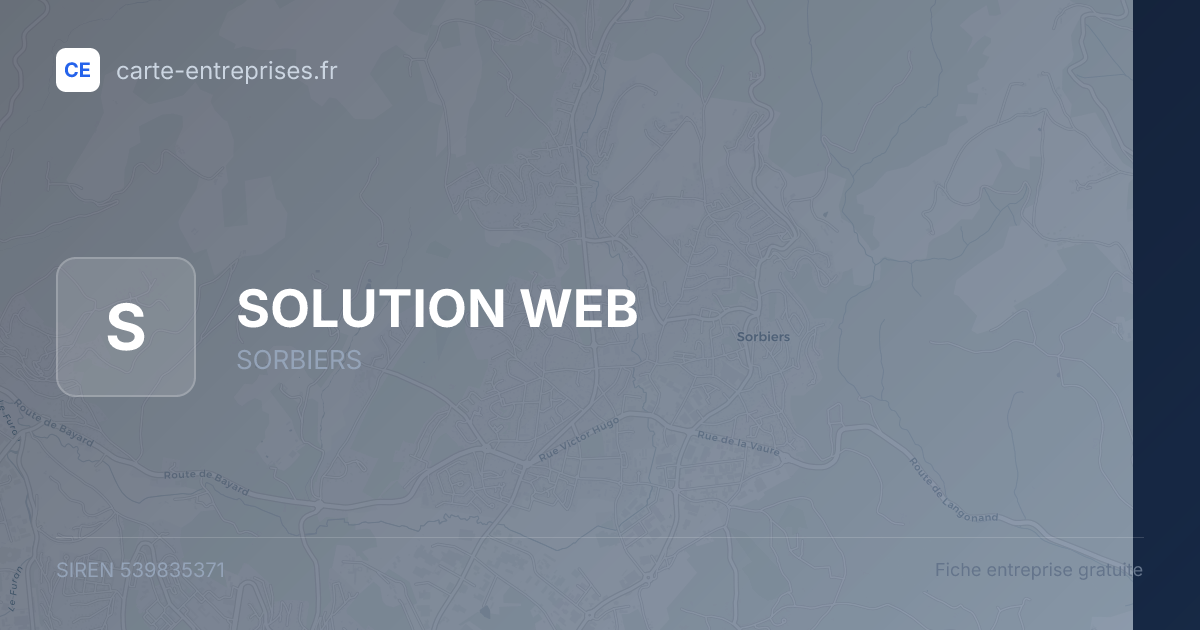 SOLUTION WEB — 539835371 — fiche entreprise