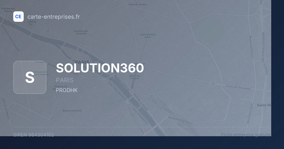 SOLUTION360 — 984304162 — fiche entreprise