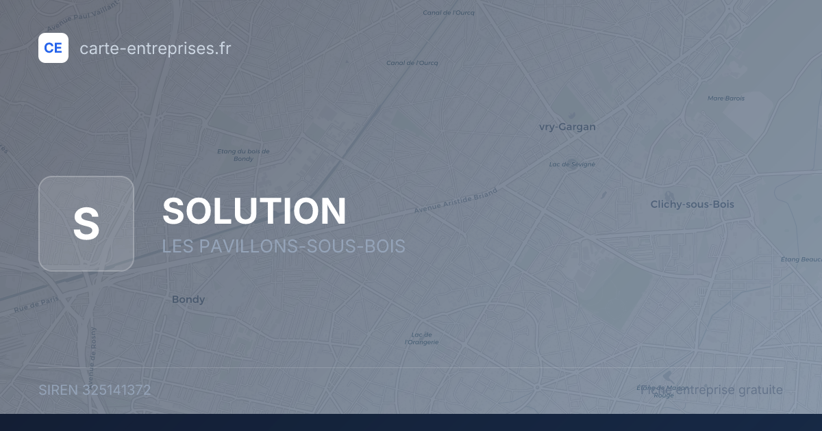 SOLUTION — 325141372 — fiche entreprise