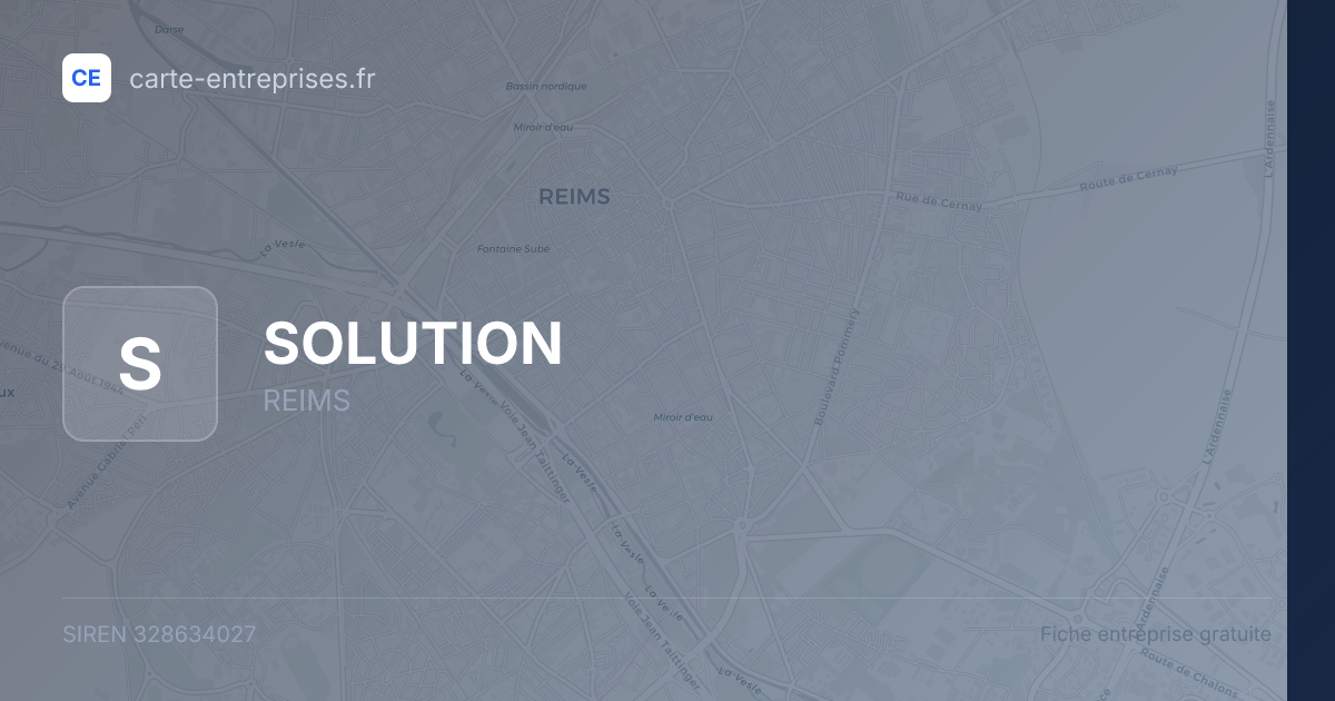 SOLUTION — 328634027 — fiche entreprise