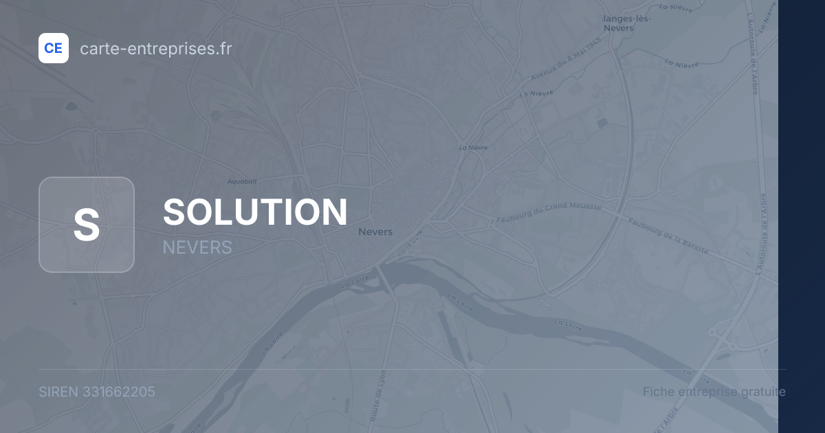 SOLUTION — 331662205 — fiche entreprise