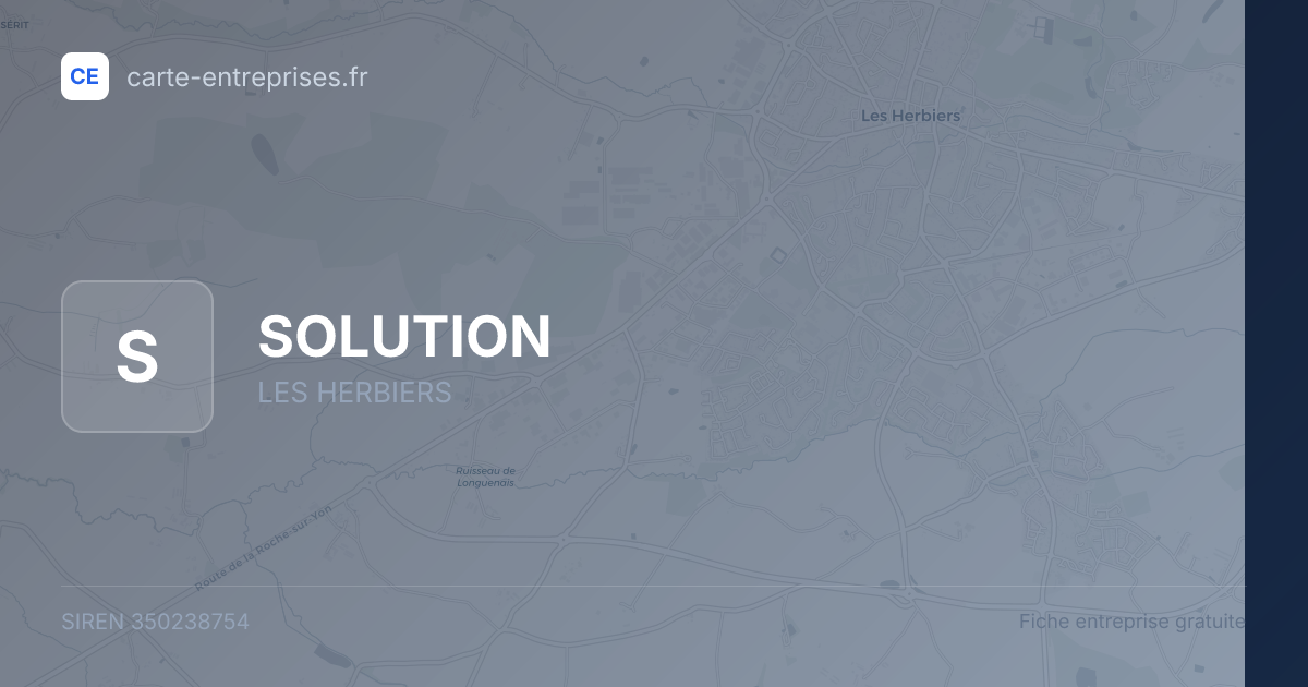 SOLUTION — 350238754 — fiche entreprise