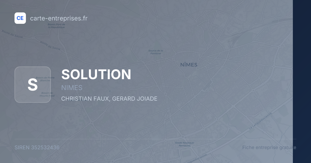 SOLUTION — 352532436 — fiche entreprise