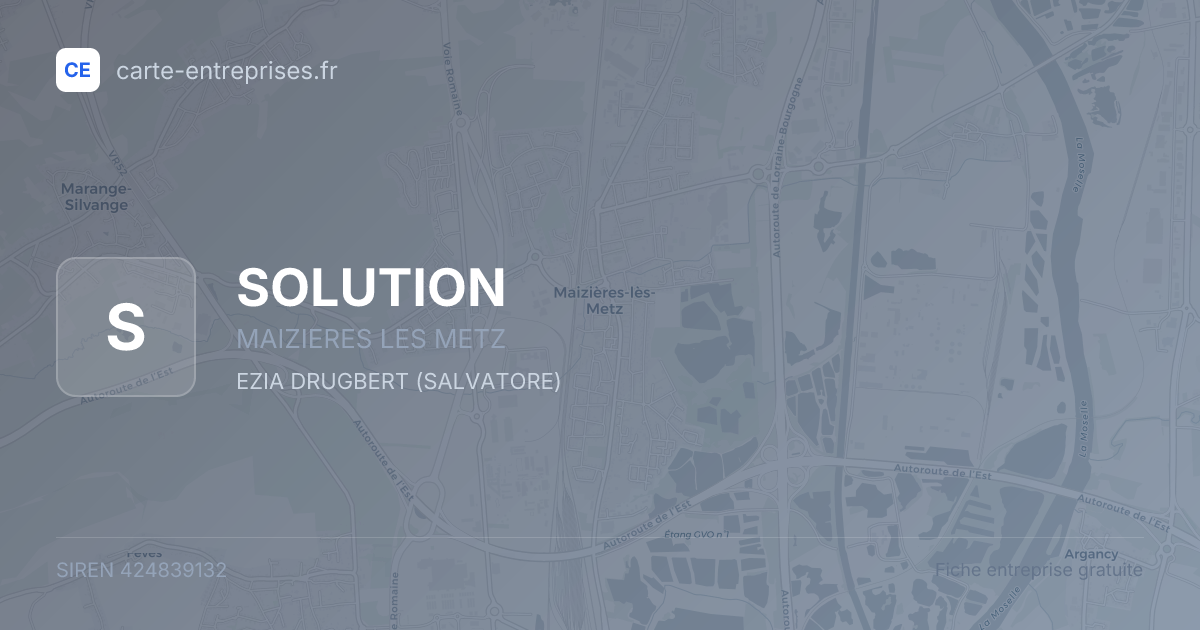 SOLUTION — 424839132 — fiche entreprise