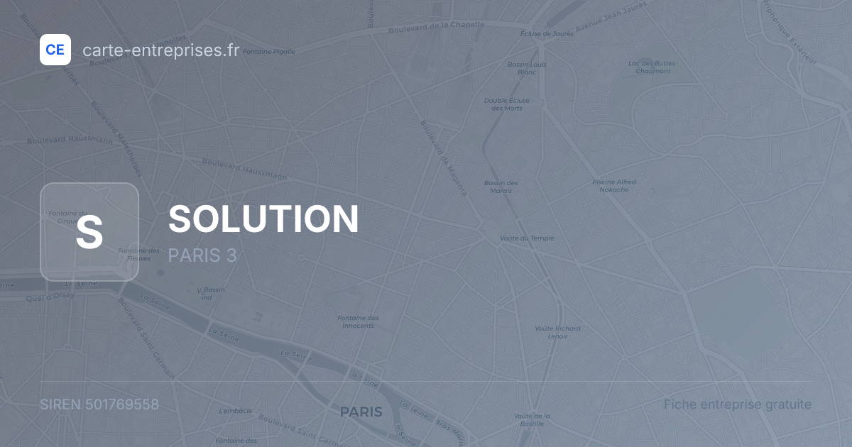 SOLUTION — 501769558 — fiche entreprise