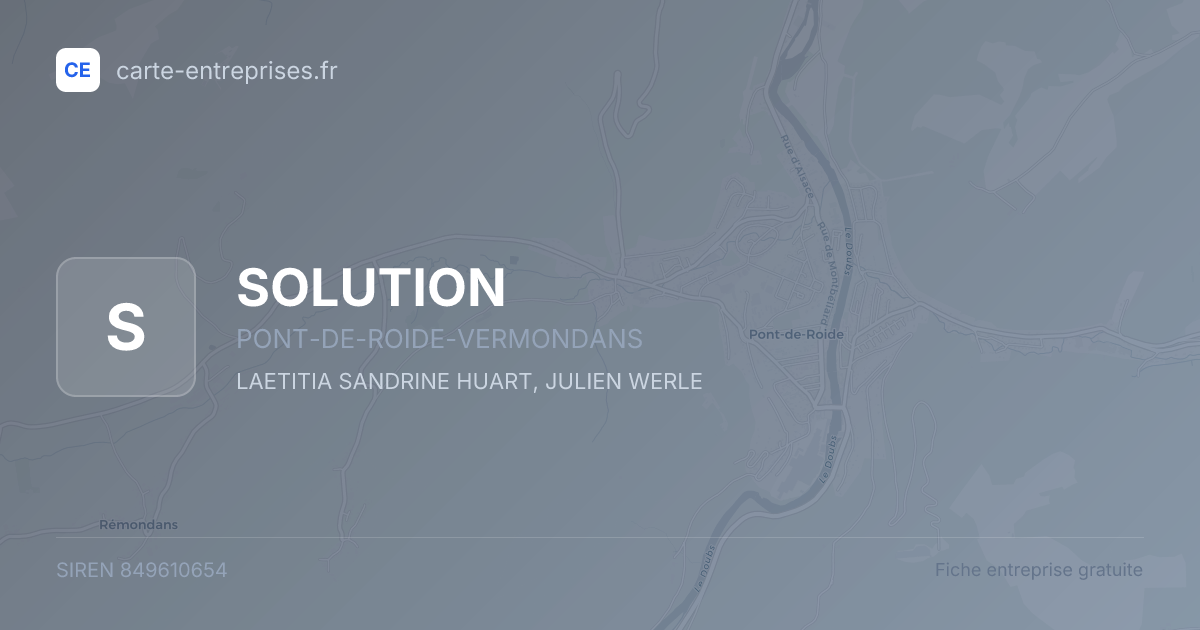 SOLUTION — 849610654 — fiche entreprise