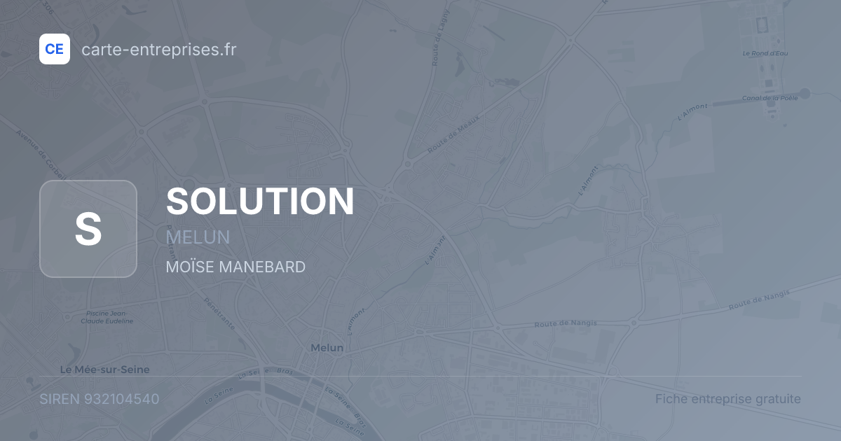 SOLUTION — 932104540 — fiche entreprise