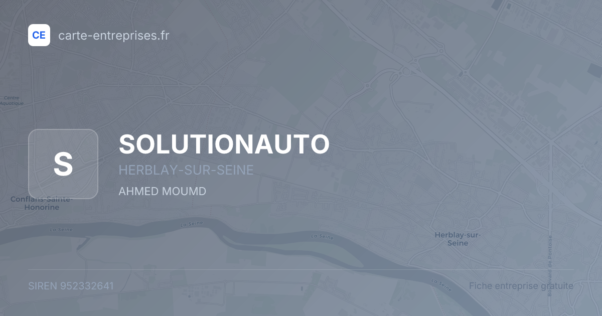 SOLUTIONAUTO — 952332641 — fiche entreprise