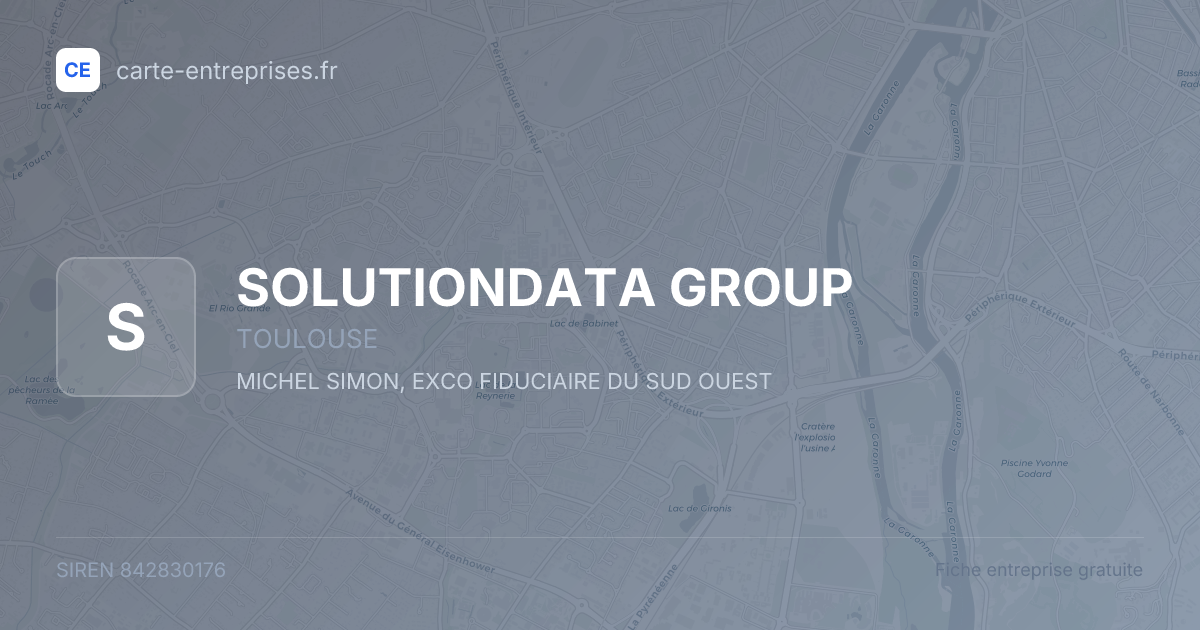 SOLUTIONDATA GROUP — 842830176 — fiche entreprise
