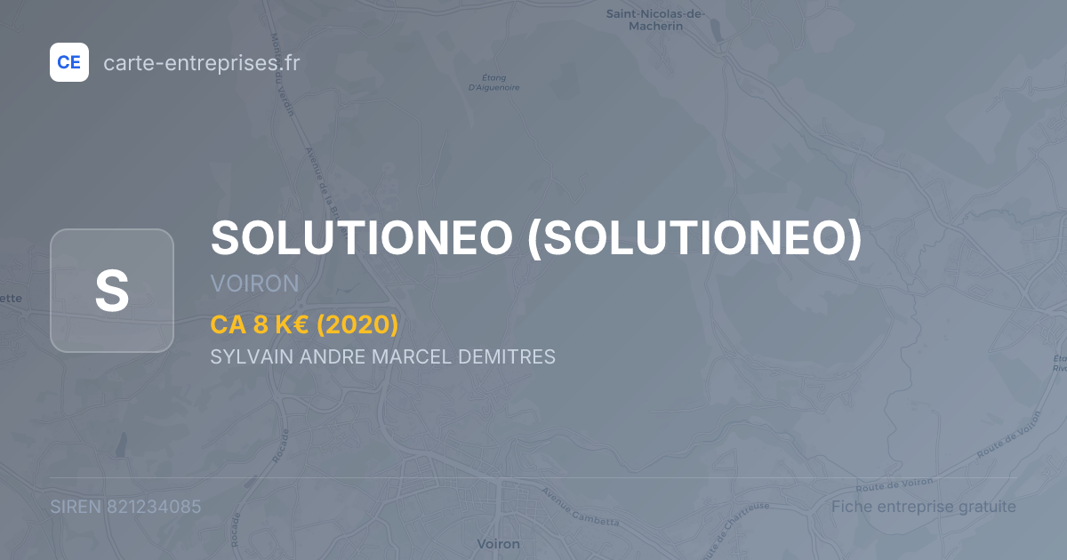 SOLUTIONEO — 821234085 — fiche entreprise