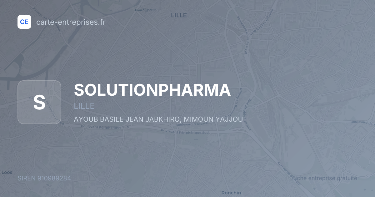 SOLUTIONPHARMA — 910989284 — fiche entreprise