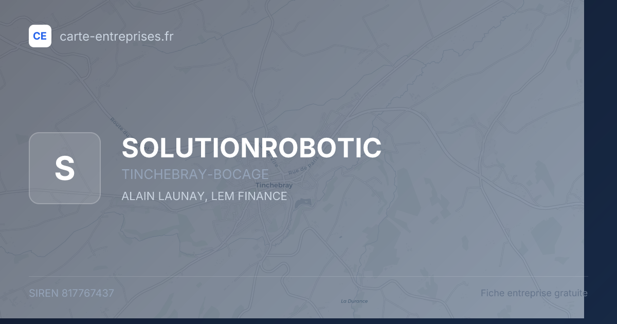 SOLUTIONROBOTIC — 817767437 — fiche entreprise