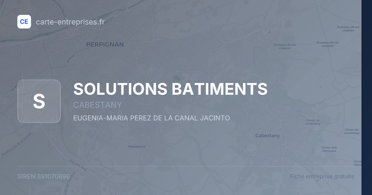 SOLUTIONS BATIMENTS — 891070898 — fiche entreprise