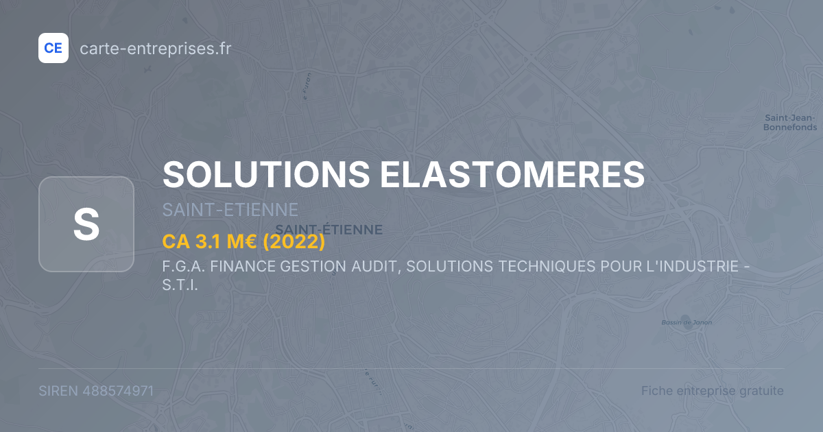 SOLUTIONS ELASTOMERES — 488574971 — fiche entreprise