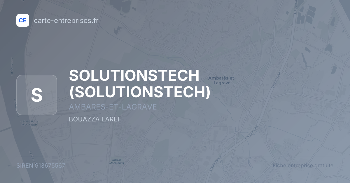 SOLUTIONSTECH — 913675567 — fiche entreprise